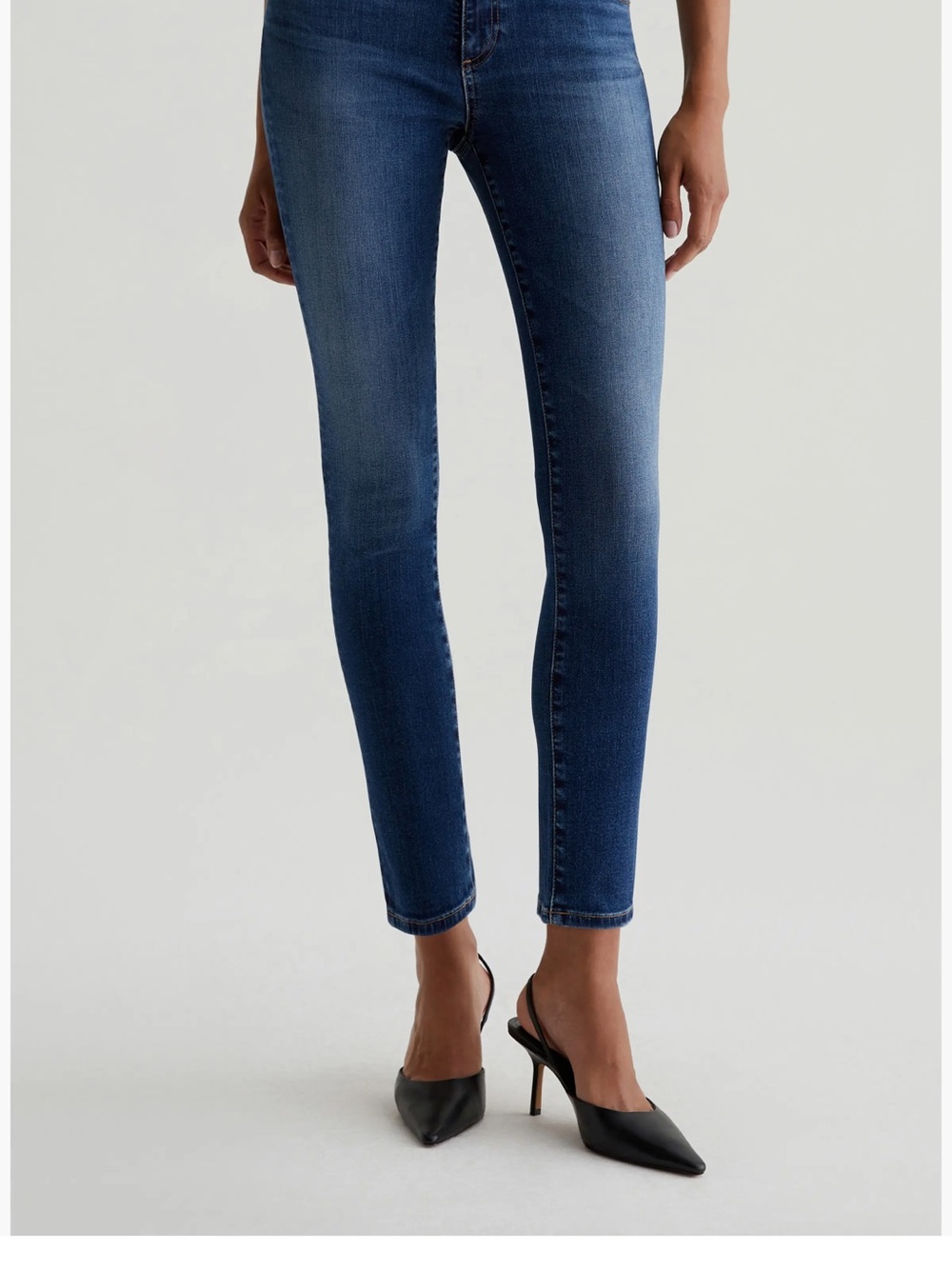AG Adriano Goldschmied The Prima Ankle Skinny Jeans Dark Wash Stretch Denim 28